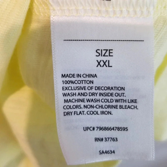 Rafaella Women's Solid Split Neck Lace Trip Sleeveless Top Size XXL Yellow - Picture 6 of 7